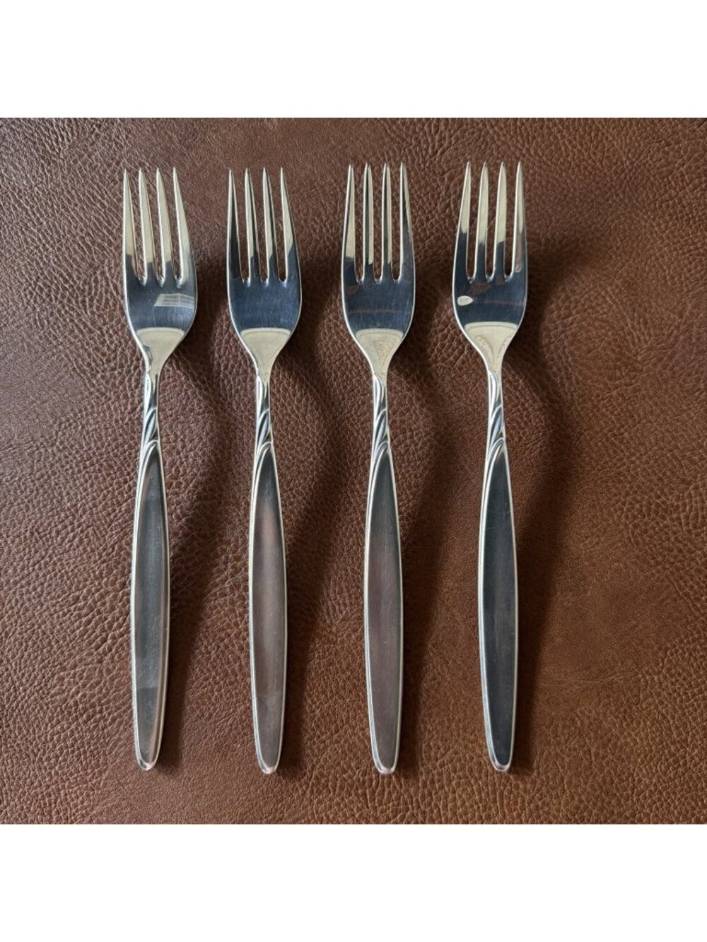 WMF Rom Silverplate Salad Dessert Forks 7 1/4" Germany Patent 90 Set of 4